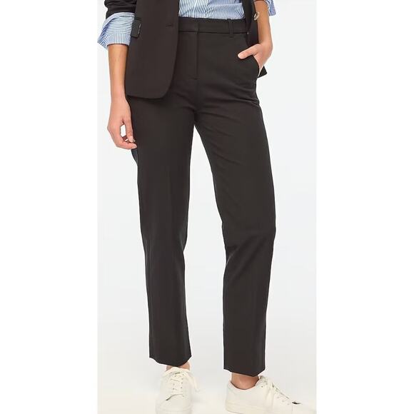 J.Crew Factory Kallie straight-leg pant Black‎ size 10 Petite New - Picture 1 of 5